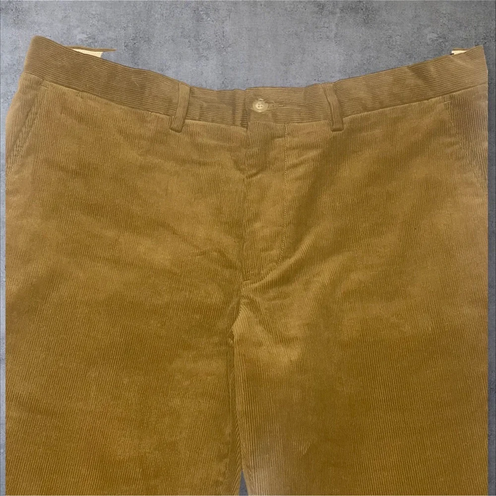 Polo Ralph Lauren Corduroy Chino Pants Mens 34x34 Flat Front Stretch Classic Fit